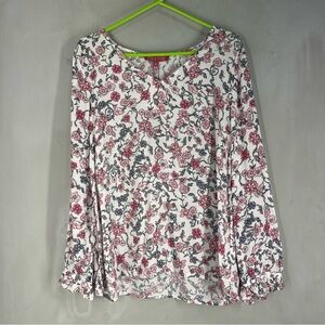 Rose & Thyme Floral Print Women's Top Size Medium